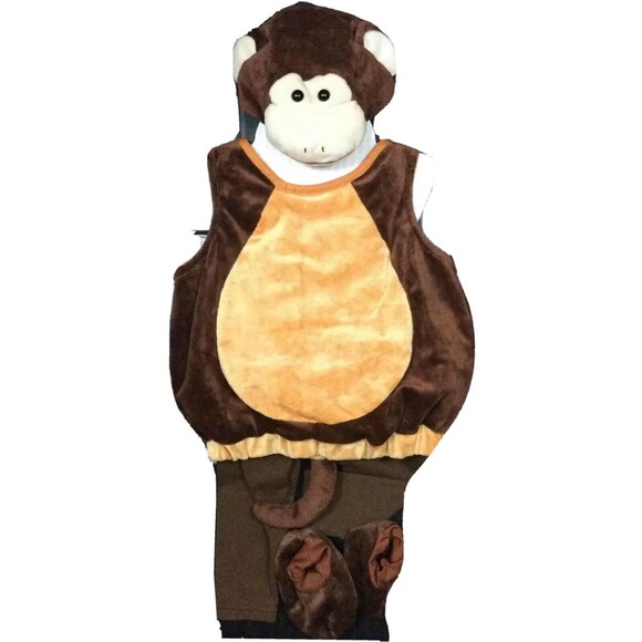 Boo Babies Halloween Costume Mischievious Monkey Brown Infant 9-18 Mths Complete - Picture 2 of 7
